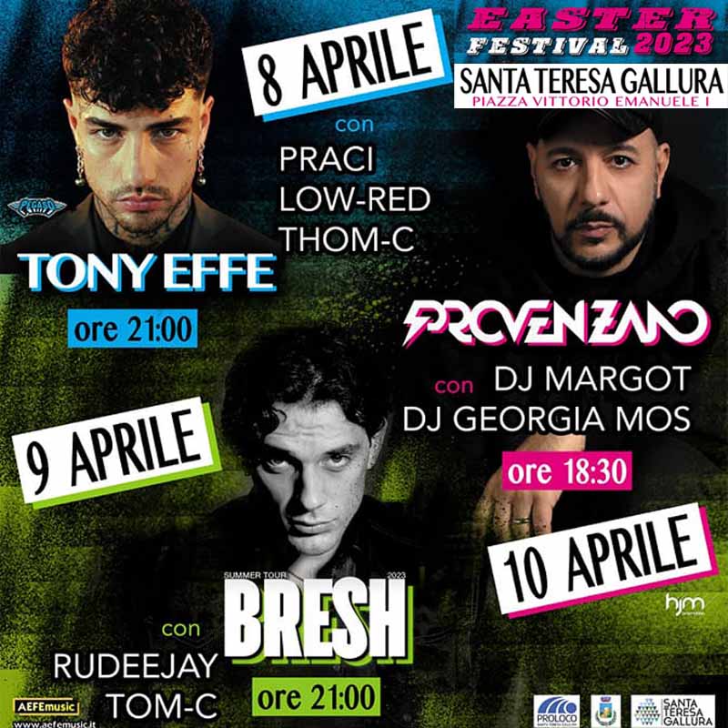 Easter Festival a Santa Teresa Gallura, manifesto e programma 2023
