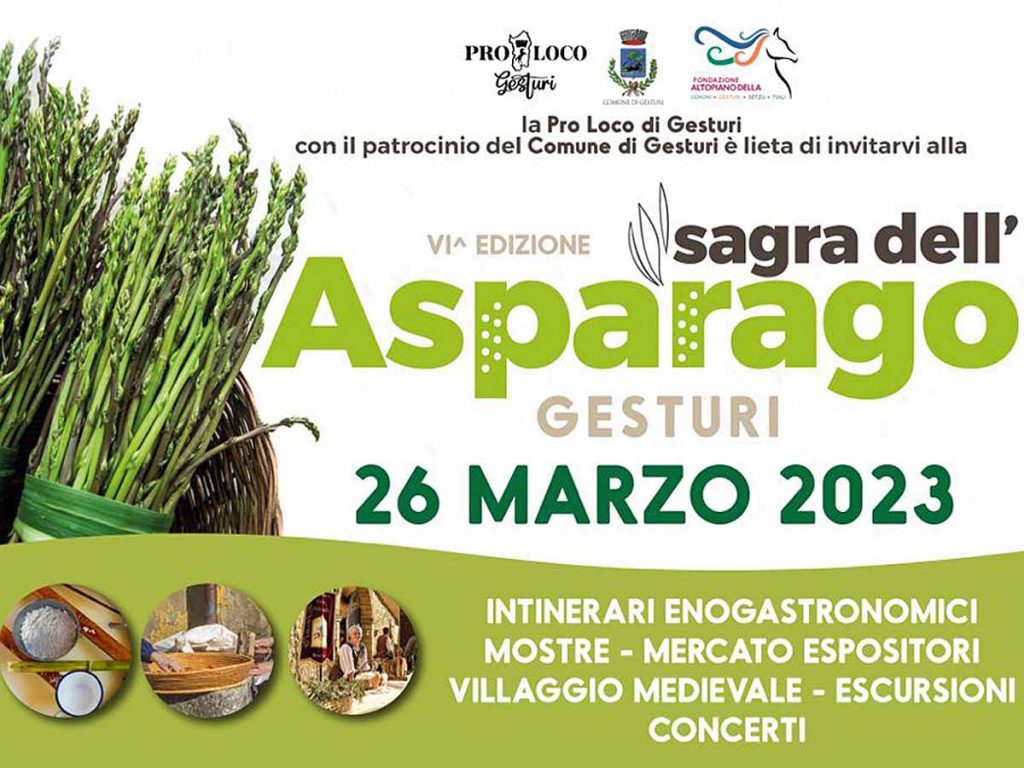 Sagra dell'asparago Gesturi 2023, locandina e programma