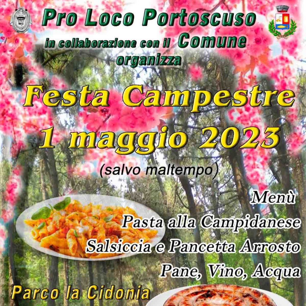 Festa campestre per il Primo Maggio 2023 a Portoscuso, programma e menù
