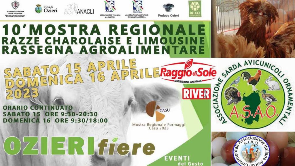 Mostra zootecnica e fiera di Ozieri, manifesto, date e programma 2023
