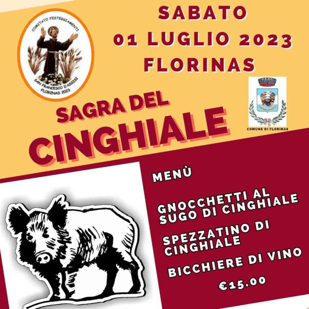 Sagra del cinghiale a Florinas, date, programma e menù 2023
