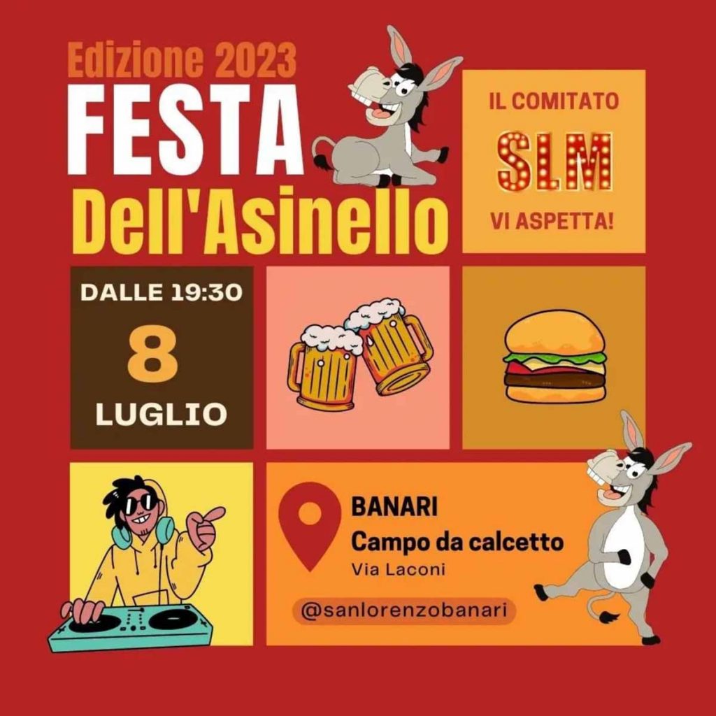 Festa dell'asinello di Banari, manifesto e data 2023