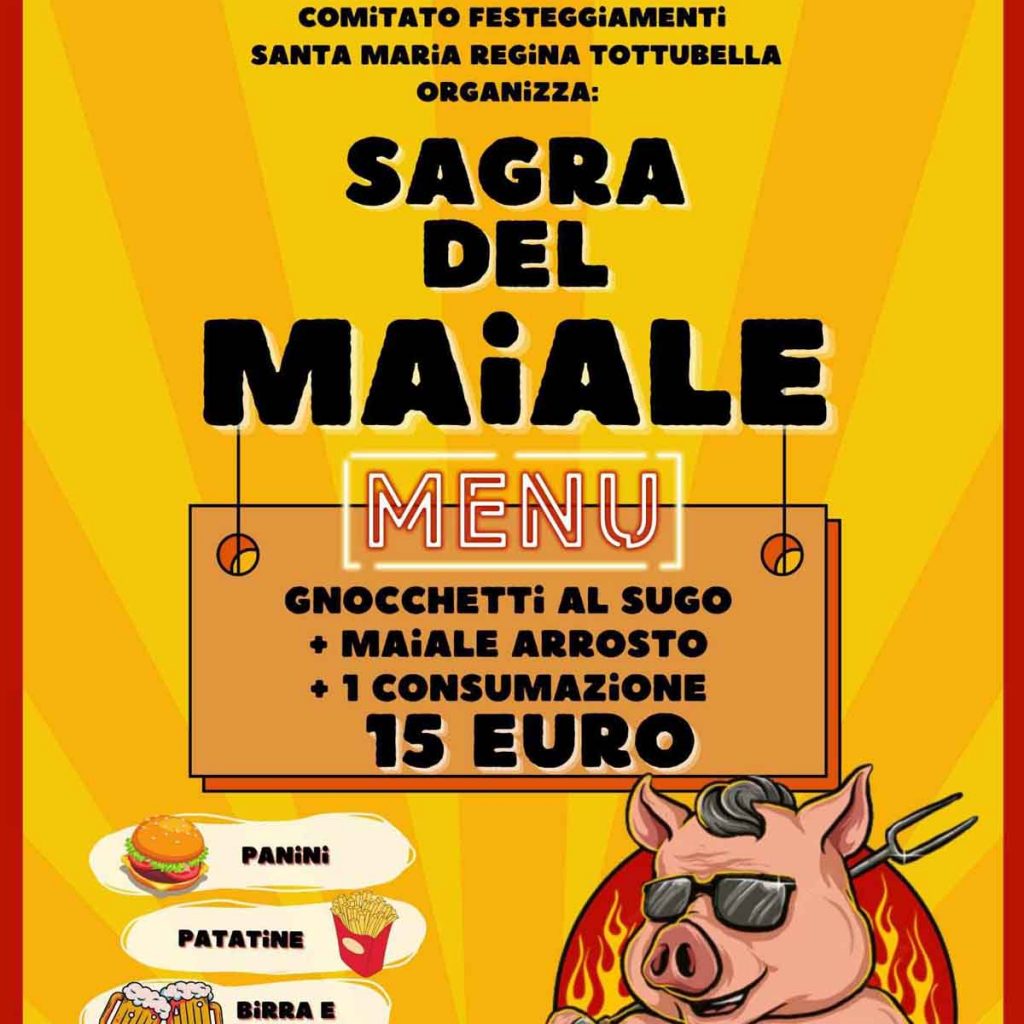 Sagra del maiale 2023 a Tottubella, Sassari. Data, manifesto e programma