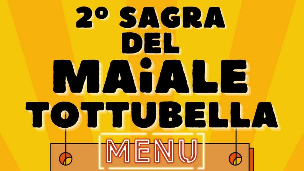 Sagra del maiale 2024 a Tottubella, Sassari. Manifesto.