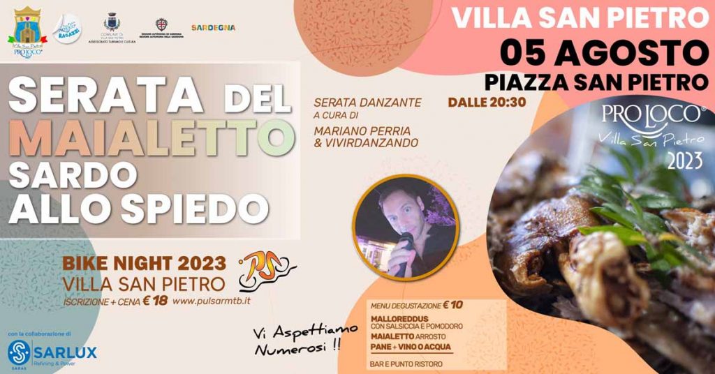 Sagra del maialetto a Villa San Pietro 2023, manifesto
