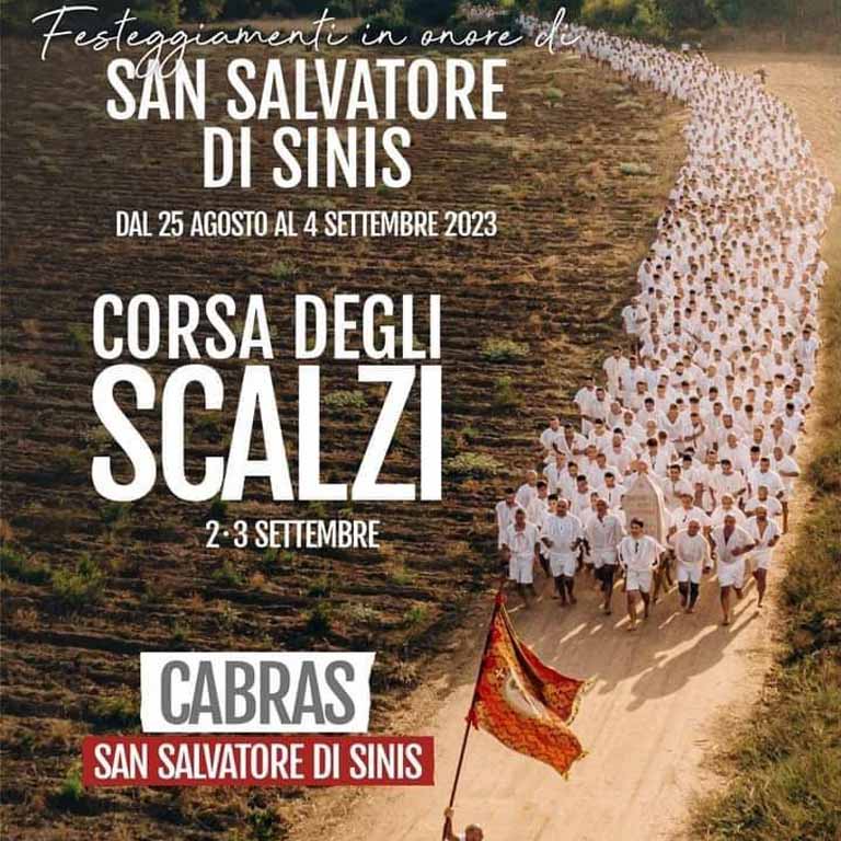 Corsa degli scalzi Cabras 2023, date e manifesto