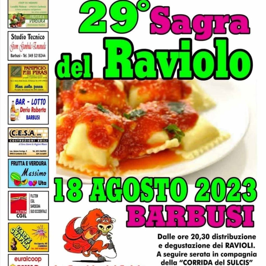 Sagra del raviolo Barbusi 2023, programma e manifesto