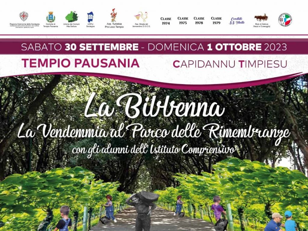 La Bibbenna a Tempio Pausania 2023, manifesto, con date e programma