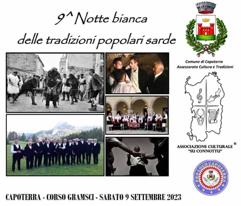 Notte bianca delle tradizioni popolari Capoterra 2023, data e manifesto