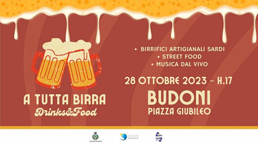 Festa della birra Budoni 2023, manifesto con date e programma