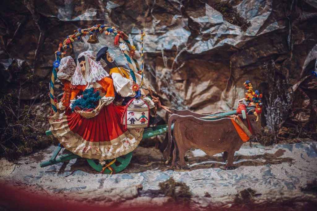 Tracca nel presepe artistico sardo nella chiesa di Sant'Efisio a Cagliari