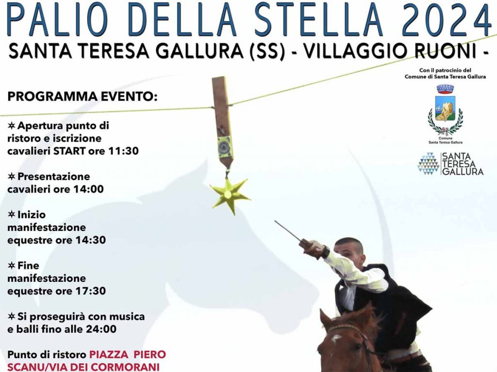 Corsa alla stella a Santa Teresa Gallura, manifesto con il programma 2024