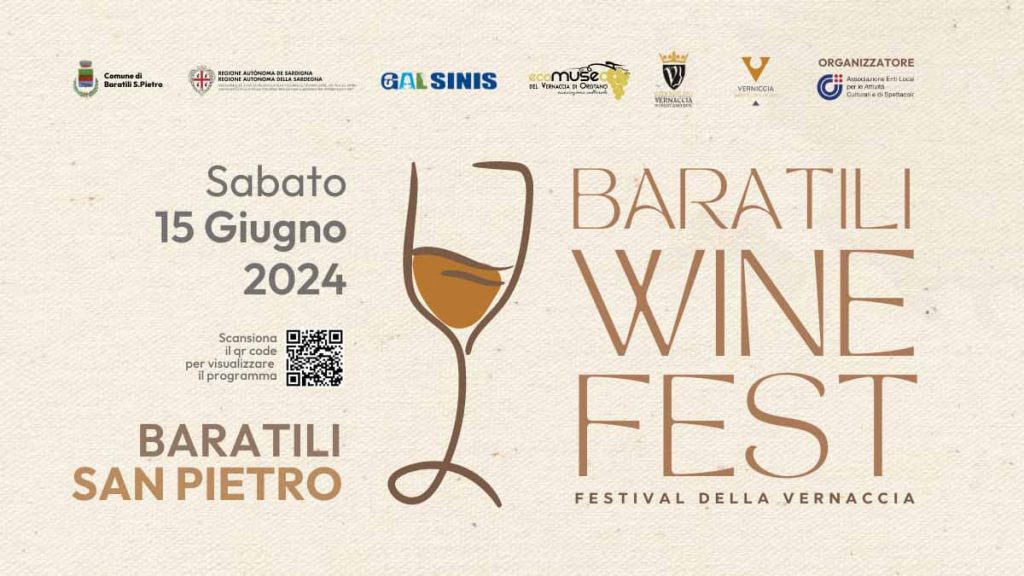 Festival della Vernaccia di Baratili San Pietro o Baratili Wine Fest, mmanifesto