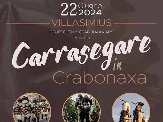 Carrasegare in Carbonaxa, manifesto con data e programma 2024