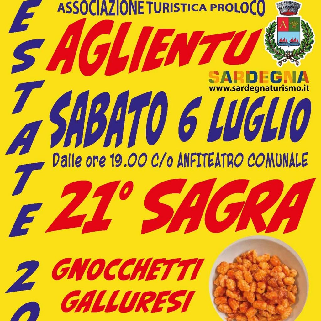 Sagra degli gnocchetti galluresi ad Aglientu, manifesto 2024