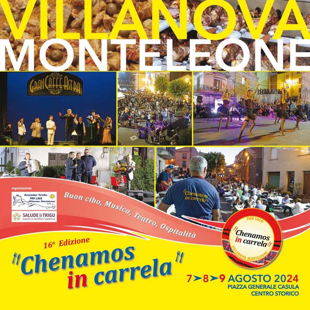 Chenamos in Carrela 2024 a Villanova Monteleone, manifesto con data e programma