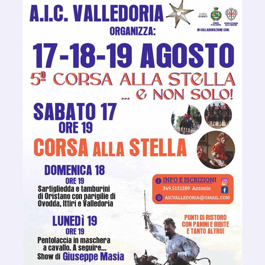 Corsa alla stella Valledoria 2024, manifesto programma weekend