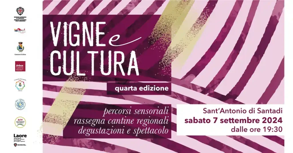 Vigne e cultura 2024 a Sant'Antonio di Gallura, manifesto con date e programma