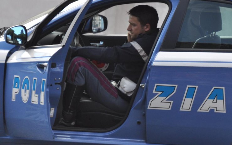 L'intervento della Polizia