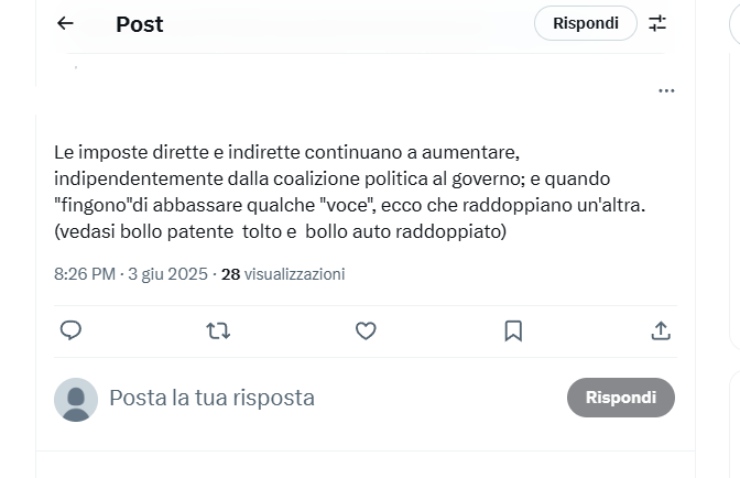 Un post sul Bollo Auto fa scoppiare il panico