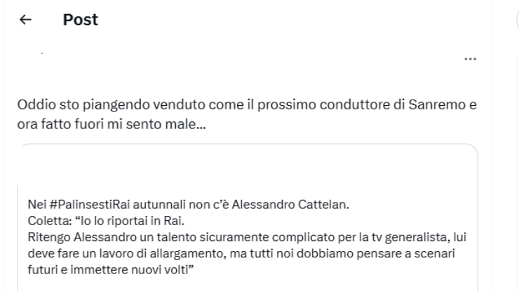 Cattelan escluso dai palinsesti della RAI