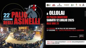 Palio asinelli Ollolai 2025, manifesto con programma, date e orari del palio e degli eventi collaterali | Sardegna in blog