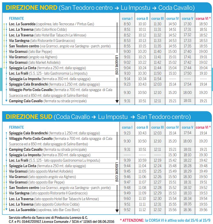 San Teodoro Beach Bus Orari Fermate E Prezzi 2019