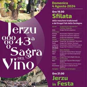 Sagra vino jerzu 2024, manifesto con data e programma