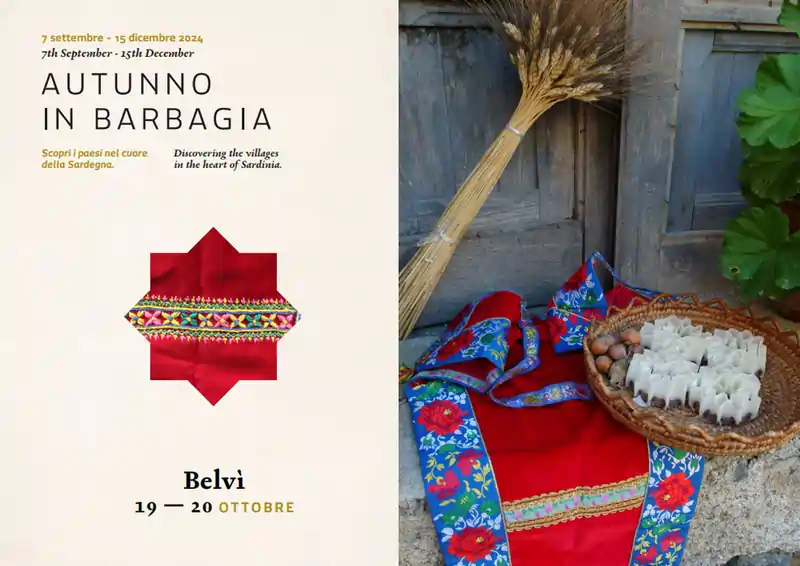 Autunno in Barbagia Belvì 2024, manifesto con programma, orari e date