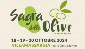Sagra delle olive Villamassargia 2024, manifesto ufficiale con programma, date e orari