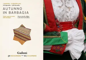 Autunno in Barbagia Gadoni 2024, manifesto con programma, date e orari