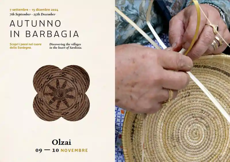 Autunno in Barbagia Olzai 2024, manifesto con programma, date e orari eventi