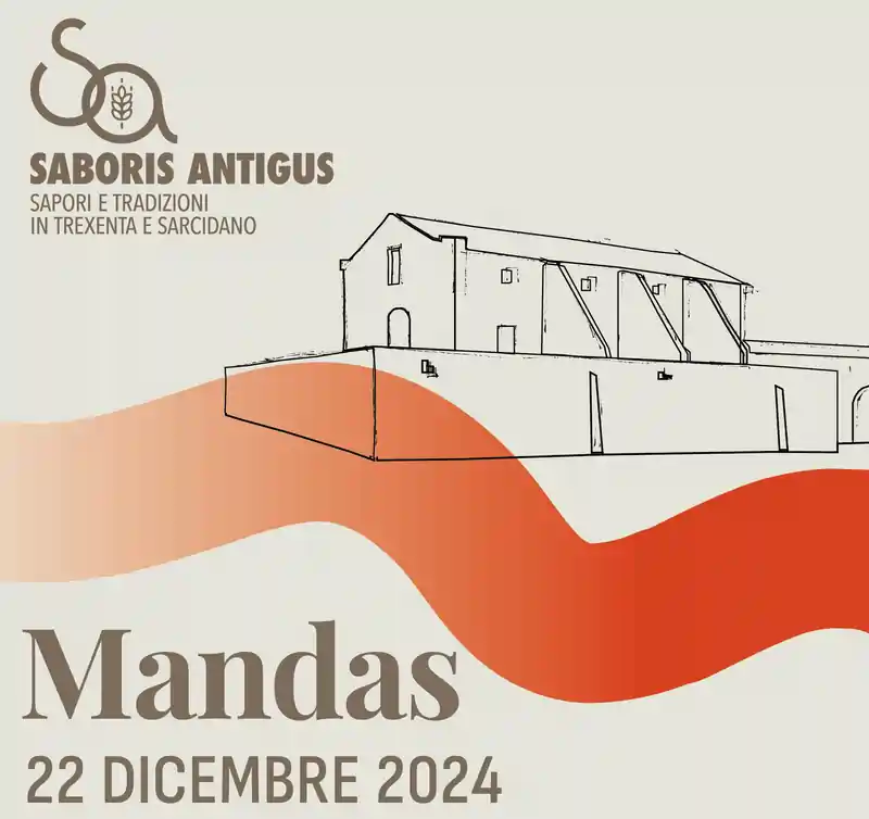 Saboris Antigus Mandas 2024, manifesto con programma, data e orari di eventi e degustazioni