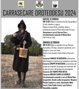 Carnevale Orotelli 2024, manifesto con date e programma aggiornati