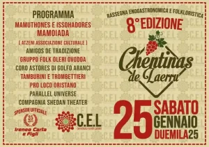 Chentina de Laerru 2025, manifesto con programma, data e orari