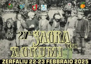 Sagra degli agrumi 2025 a Zerfaliu, manifesto con date, programma e orari eventi | Sardegna in blog