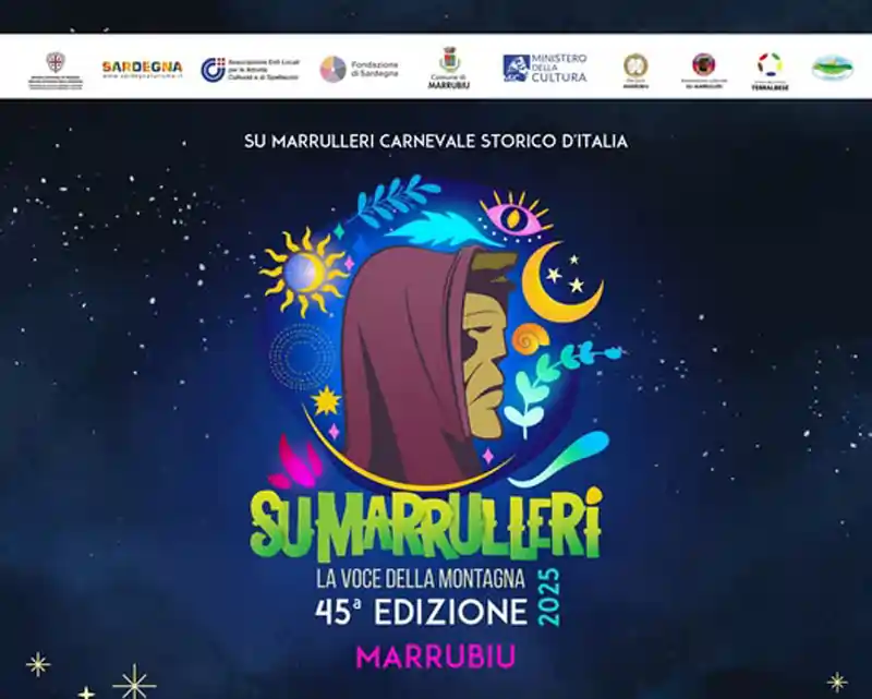 Su Marrulleri 2025, manifesto con le date e il programma delle sfilate del carnevale di Marrubiu | Sardegna in Blog