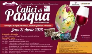 Calici di Pasqua Jerzu 2025, manifesto con data, programma e costo ticket | Sardegna in blog