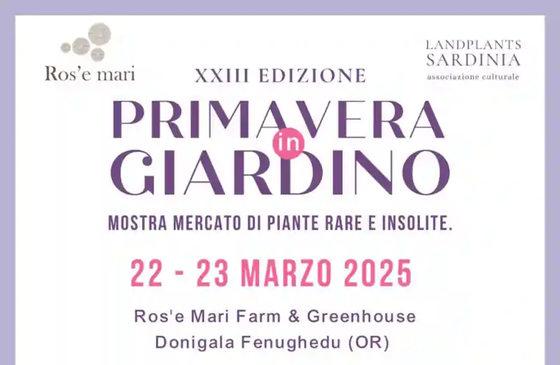 Primavera in giardino 2025, manifesto con date e programma | Sardegna in blog