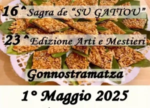 Sagra Gattou Gonnostramatza 2025, manifesto con programma, data e orari evento | Sardegna in blog