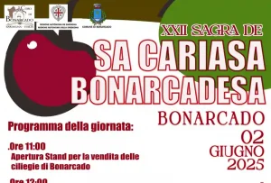 Sagra delle ciliegie di Bonarcado 2025, manifesto con programma, data e ora degustazioni | Sardegna in blog