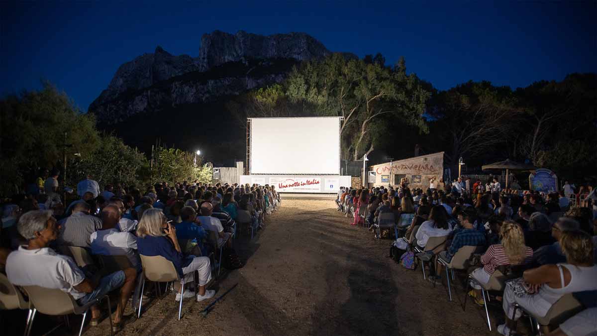 festival del cinema di Tavolara, arena proiezioni