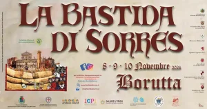 Bastida di Sorres 2024 a Borutta, manifesto con programma, date e orari