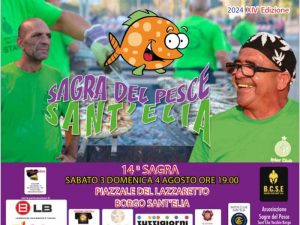 Sagra del pesce di Sant'Elia 2024 a Cagliari, manifesto con date e programma