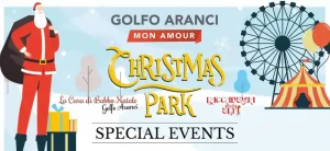 The Christmas Park a Golfo aranci, manifesto con programma date e orari di apertura 2024