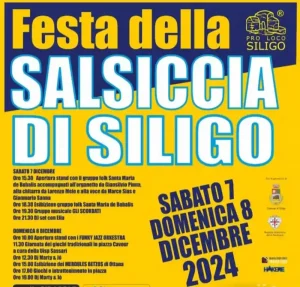 Sagra della salsiccia Siligo 2024, programma con date e orari di eventi e degustazioni
