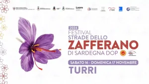 Sagra dello zafferano 2024 a Turri, manifesto con programma, date e orari