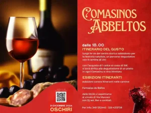 Comasino abbeltos Oschiri 2024, manifesto con programma, data e orari