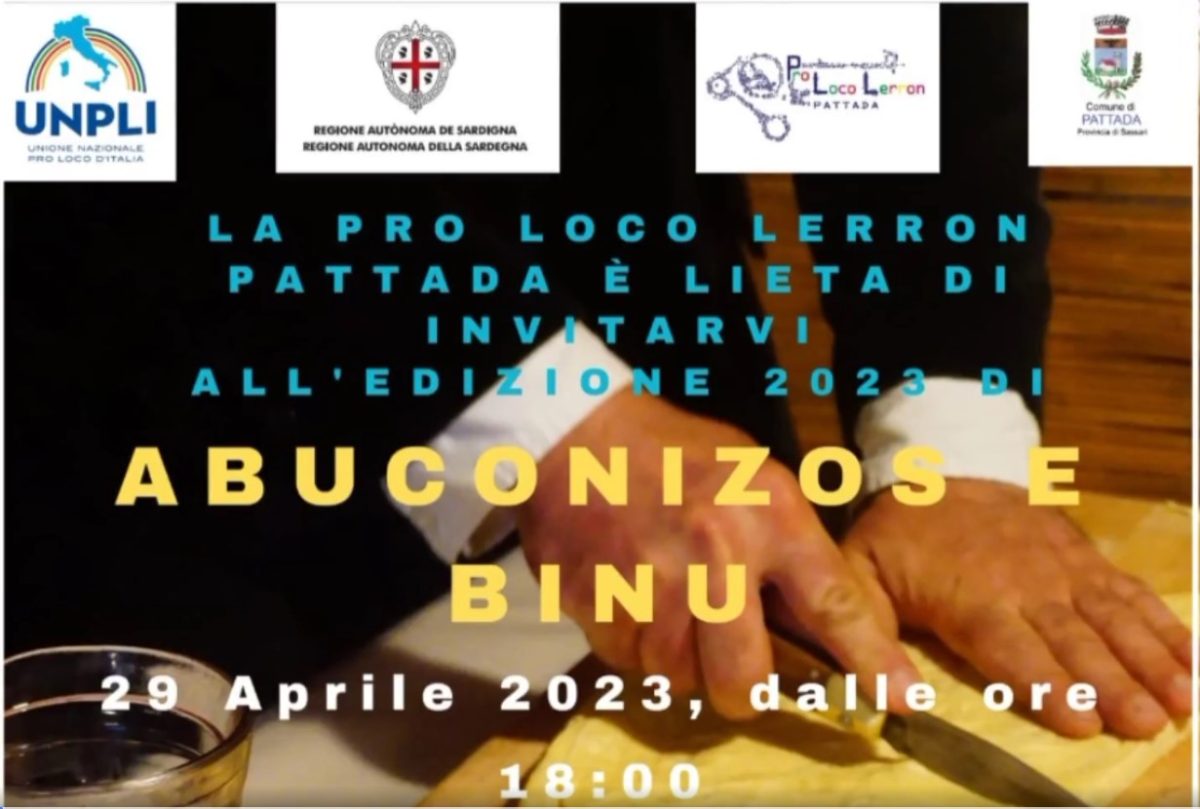 Abuconizos e ninu 2023 a Pattada, manifesto con data e programma