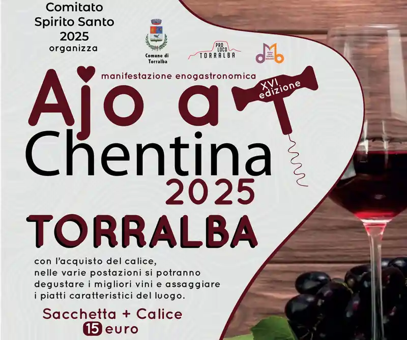 Ajo a chentina Torralba 2025, manifesto con programma, data e orari